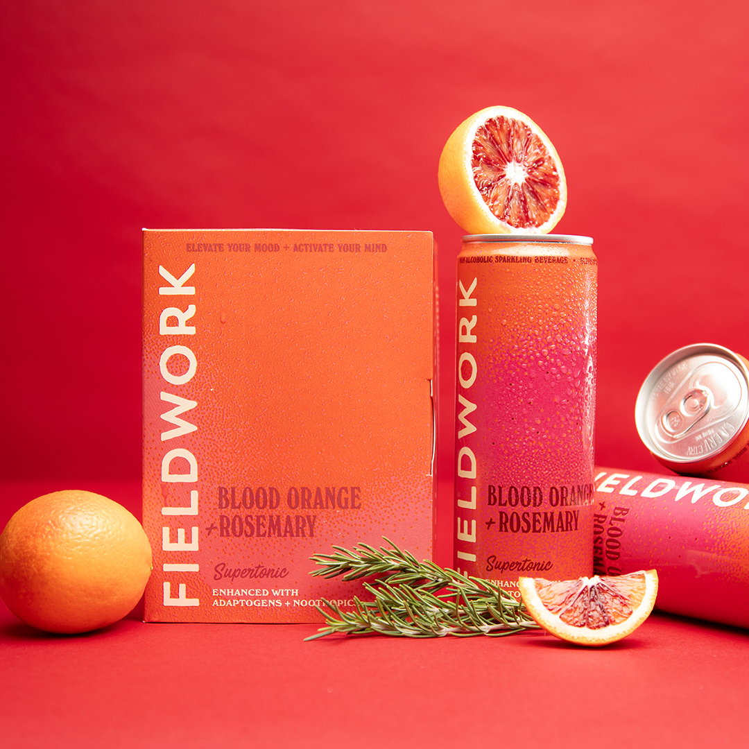 Blood Orange & Rosemary Fieldwork Supertonic™ - 4-pack of 12oz Cans
