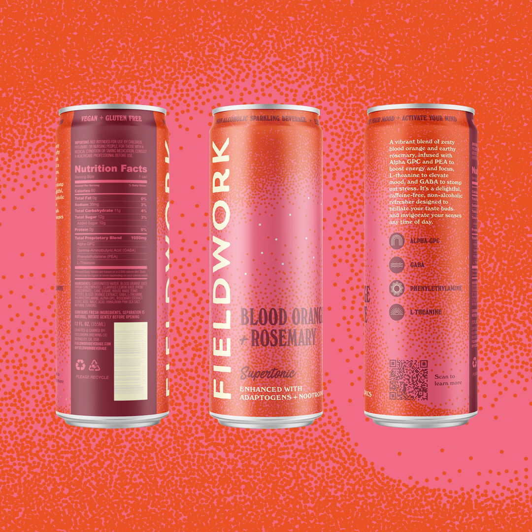Blood Orange & Rosemary Fieldwork Supertonic™ - 4-pack of 12oz Cans